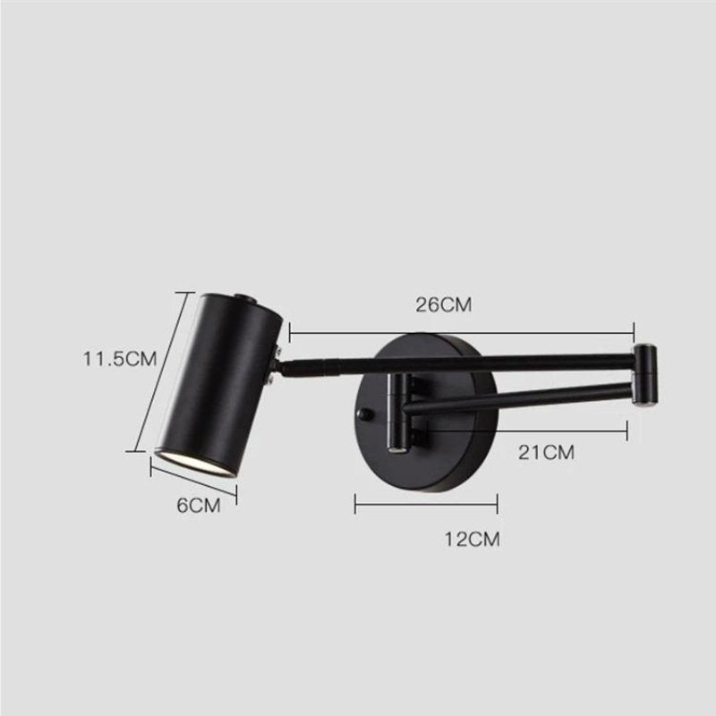 Arandela Articulada de Parede em Metal com LED