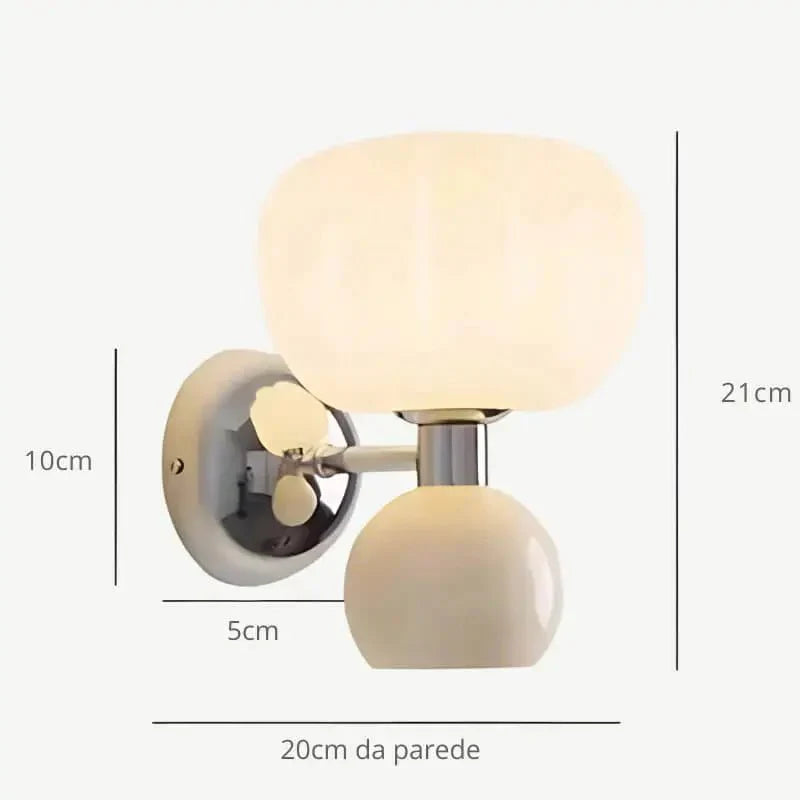 Arandela Decorativa Dupla Interna em Estilo Abóbora