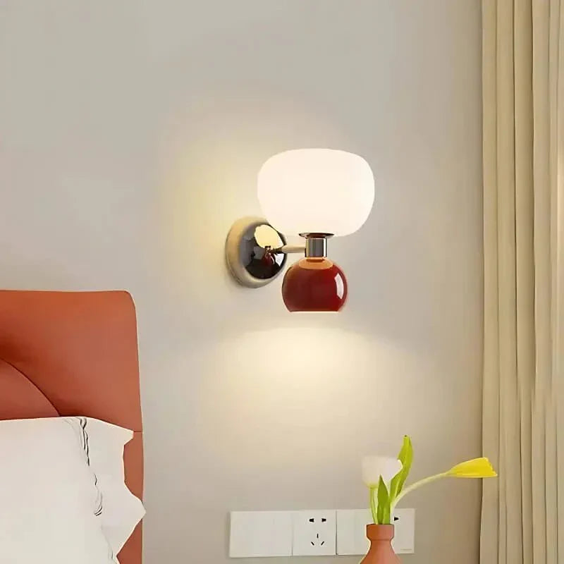 Arandela Decorativa Dupla Interna em Estilo Abóbora