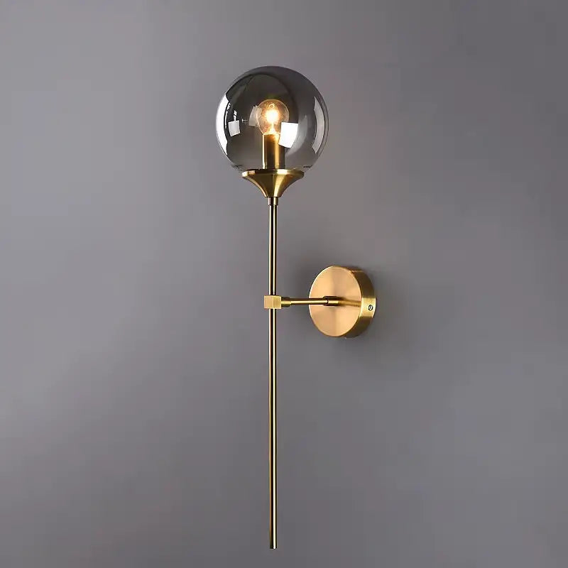 Arandela Elegance para Parede Interna Cinza translúcido