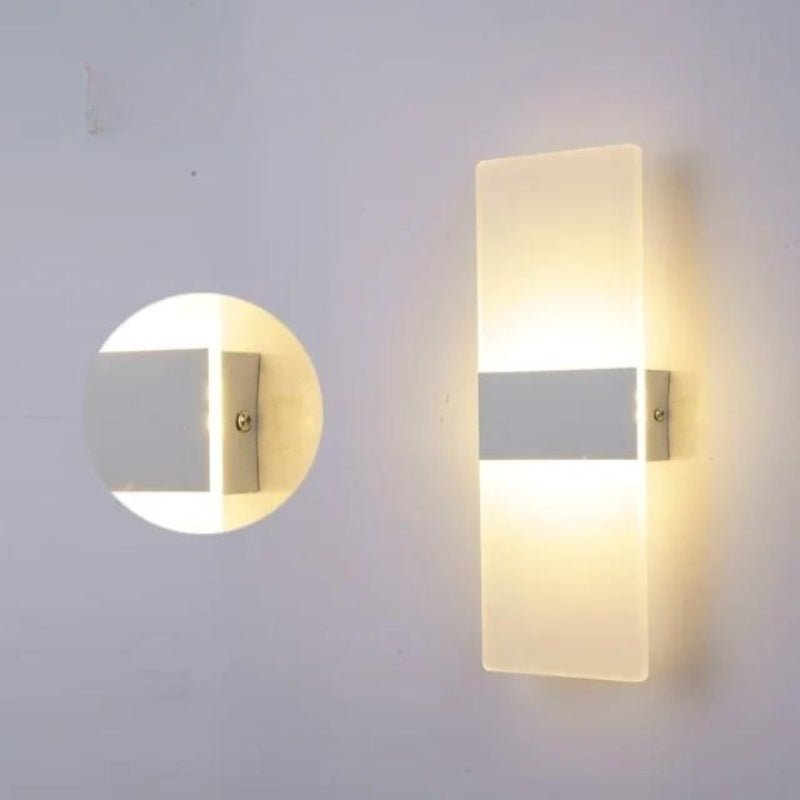 Arandela Minimalista de Parede em Acrílico Branco