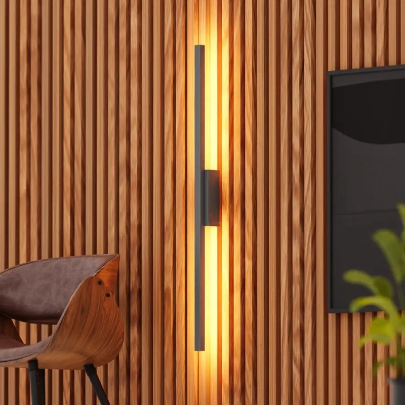 Arandela Minimalista de Parede em LED na Cor Preta