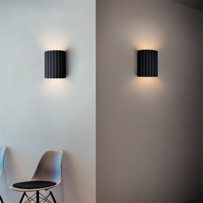 Arandela de Cerâmica Elegante para Sala e Quarto Cinza