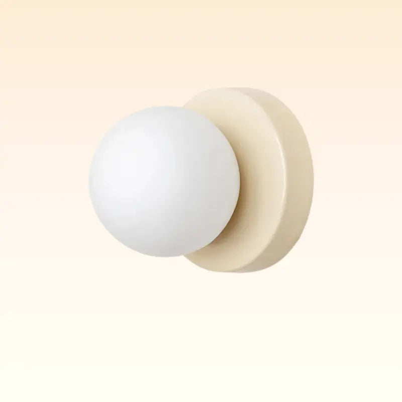 Arandela de Parede Globo de Vidro para Quarto Elegante Bege