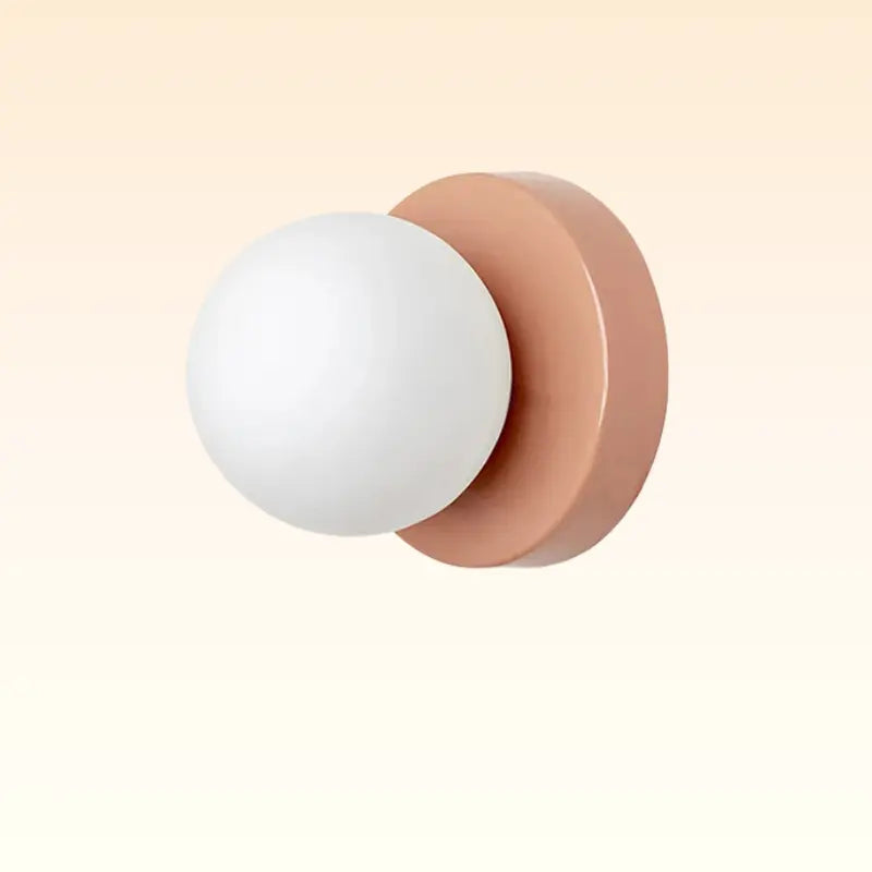 Arandela de Parede Globo de Vidro para Quarto Elegante Rosa