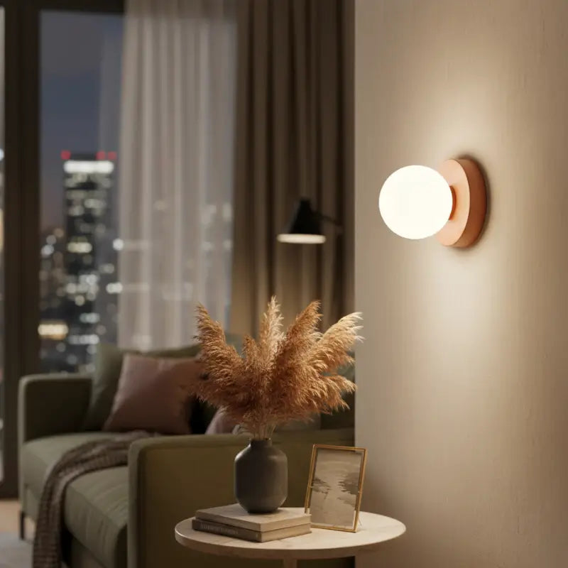 Arandela de Parede Globo de Vidro para Quarto Elegante