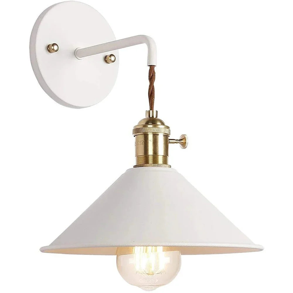 Arandela de Parede Industrial Estilo Macarrons com Lâmpada Branco