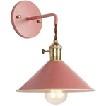 Arandela de Parede Industrial Estilo Macarrons com Lâmpada Rosa