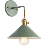 Arandela de Parede Industrial Estilo Macarrons com Lâmpada Verde