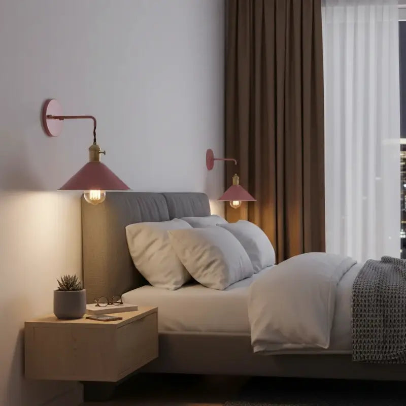 Arandela de Parede Industrial Estilo Macarrons com Lâmpada