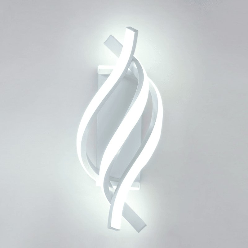 Arandela de Parede Moderna em Led - Espiral by Casas Gael Branca 1 Peça