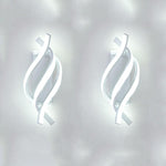 Arandela de Parede Moderna em Led - Espiral by Casas Gael Branca 2 Peça