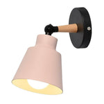 Arandela de Parede Nórdica Regulável com Lâmpada Rosa