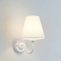 Arandela de Parede Vintage em Estilo Abajur Branco com base Branca