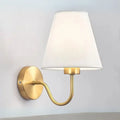 Arandela de Parede Vintage em Estilo Abajur Branco com base Dourada