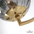 Arandela de Parede em Metal Dourado com Detalhes em Vidro
