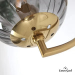 Arandela de Parede em Metal Dourado com Detalhes em Vidro