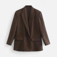 Blazer Feminino Vintage de Dois Botões - Estilo Clássico