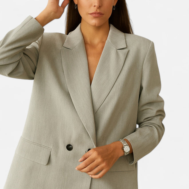 Blazer Feminino Vintage de Dois Botões - Estilo Clássico