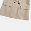 Blazer Feminino Vintage de Dois Botões - Estilo Clássico