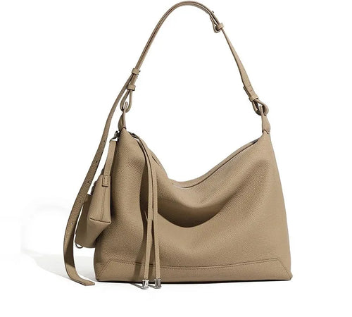 Bolsa Bucket Feminina de Couro Legítimo Vintage para Uso Diário