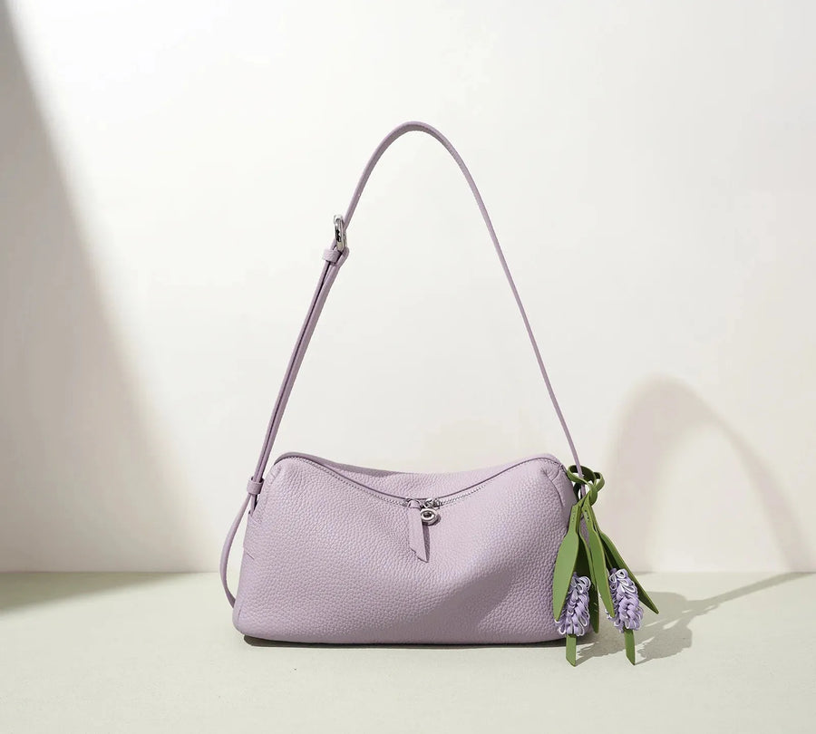Bolsa de Couro Legítimo Feminina Grande Ombro Vintage Luxo Espaçosa