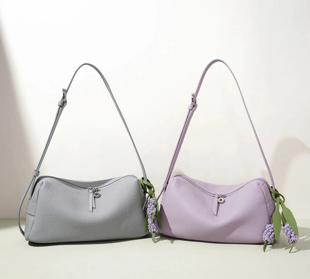 Bolsa de Couro Legítimo Feminina Grande Ombro Vintage Luxo Espaçosa