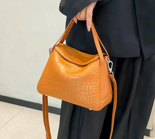 Bolsa feminina de couro legítimo crossbody e ombro estilo 2025