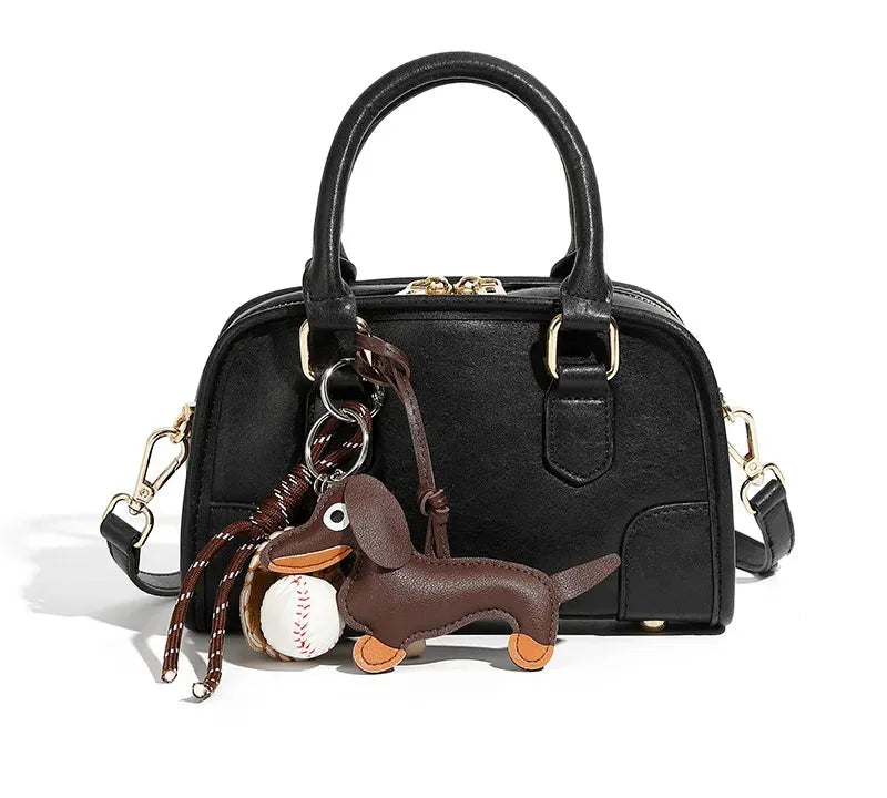 Bolsa feminina de couro legítimo estilo minimalista para ombro e transversal black 21.5 9 13