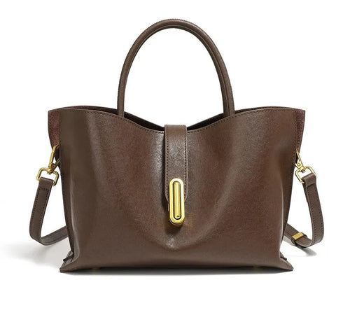 Bolsa feminina de couro legítimo vintage tipo saco transversal luxo 2025