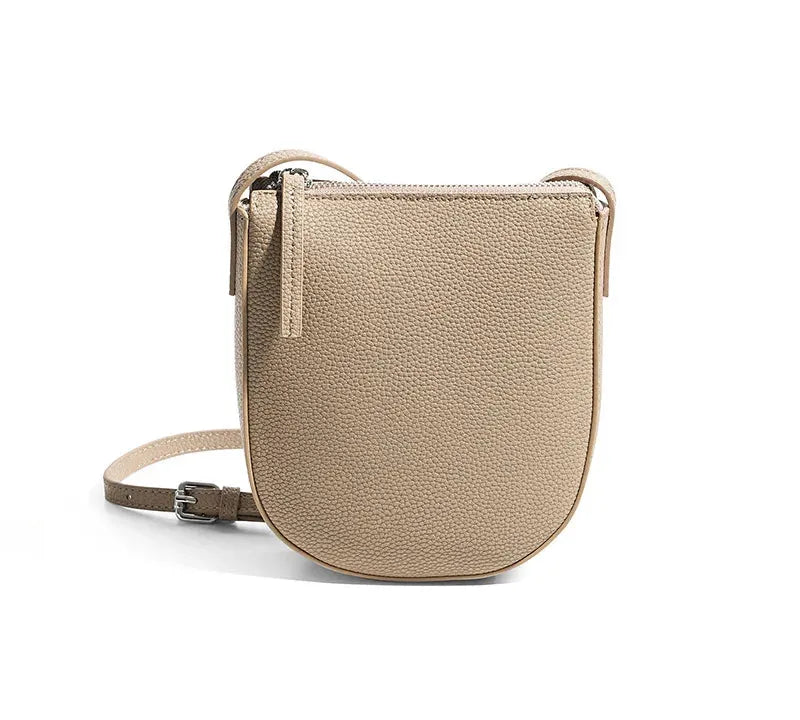 Bolsa feminina pequena de couro legítimo vintage para celular e ombro Advanced Grey 16 5 19