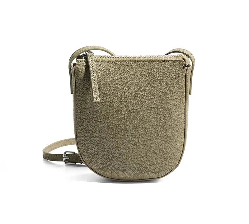 Bolsa feminina pequena de couro legítimo vintage para celular e ombro green 16 5 19