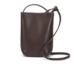 Bolsa pequena feminina de couro legítimo vintage para celular e transversal