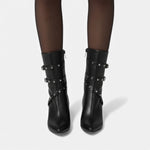 Bota de Couro Feminina – Inverno Luxe com Bico Fino