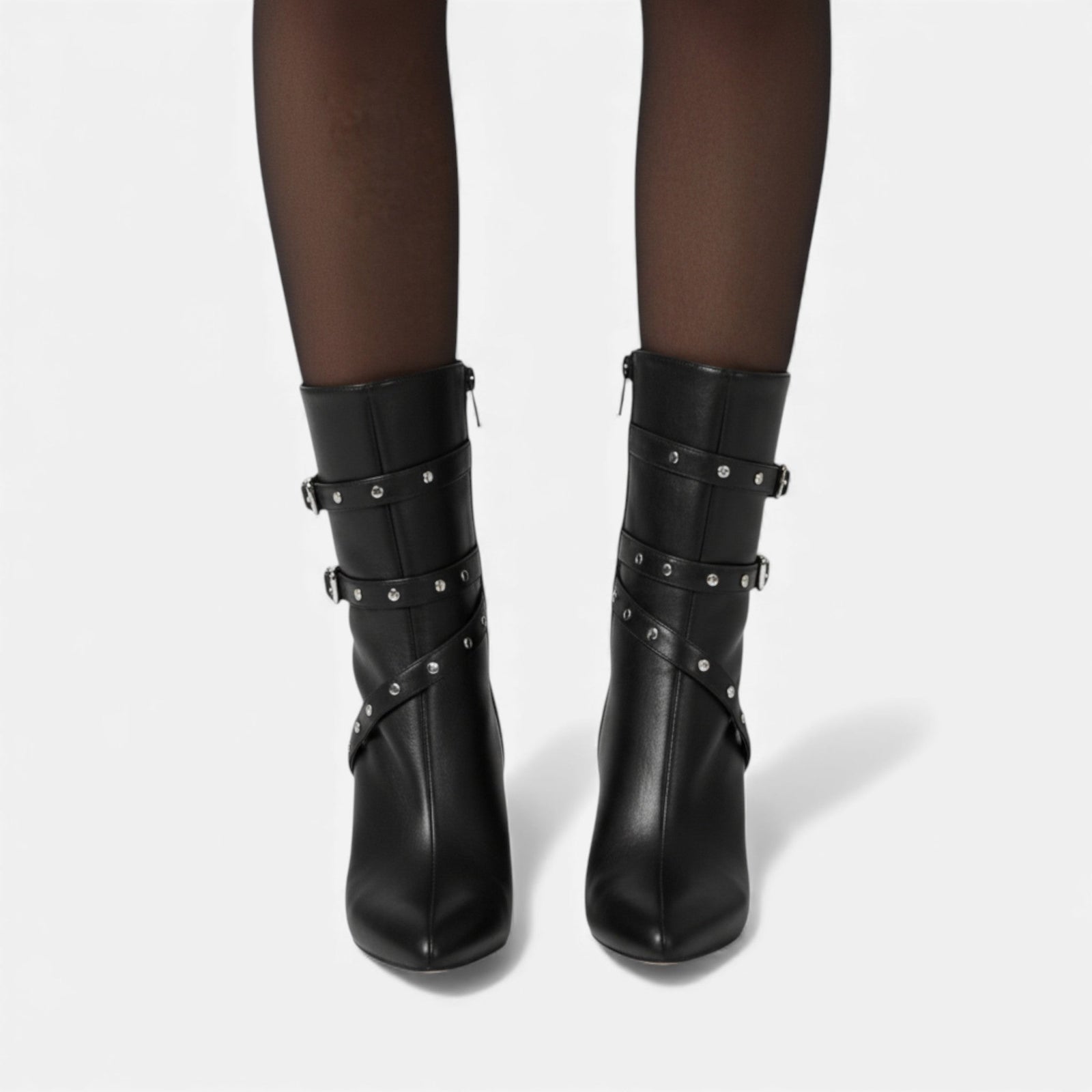 Bota de Couro Feminina – Inverno Luxe com Bico Fino