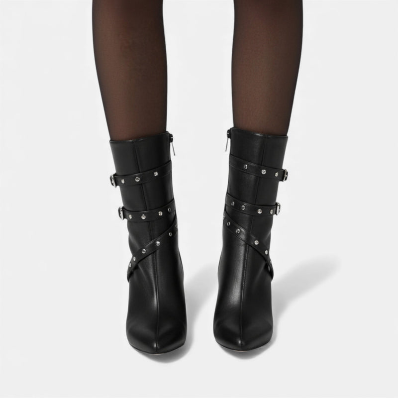Bota de Couro Feminina – Inverno Luxe com Bico Fino