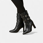 Bota de Couro Feminina – Inverno Luxe com Bico Fino