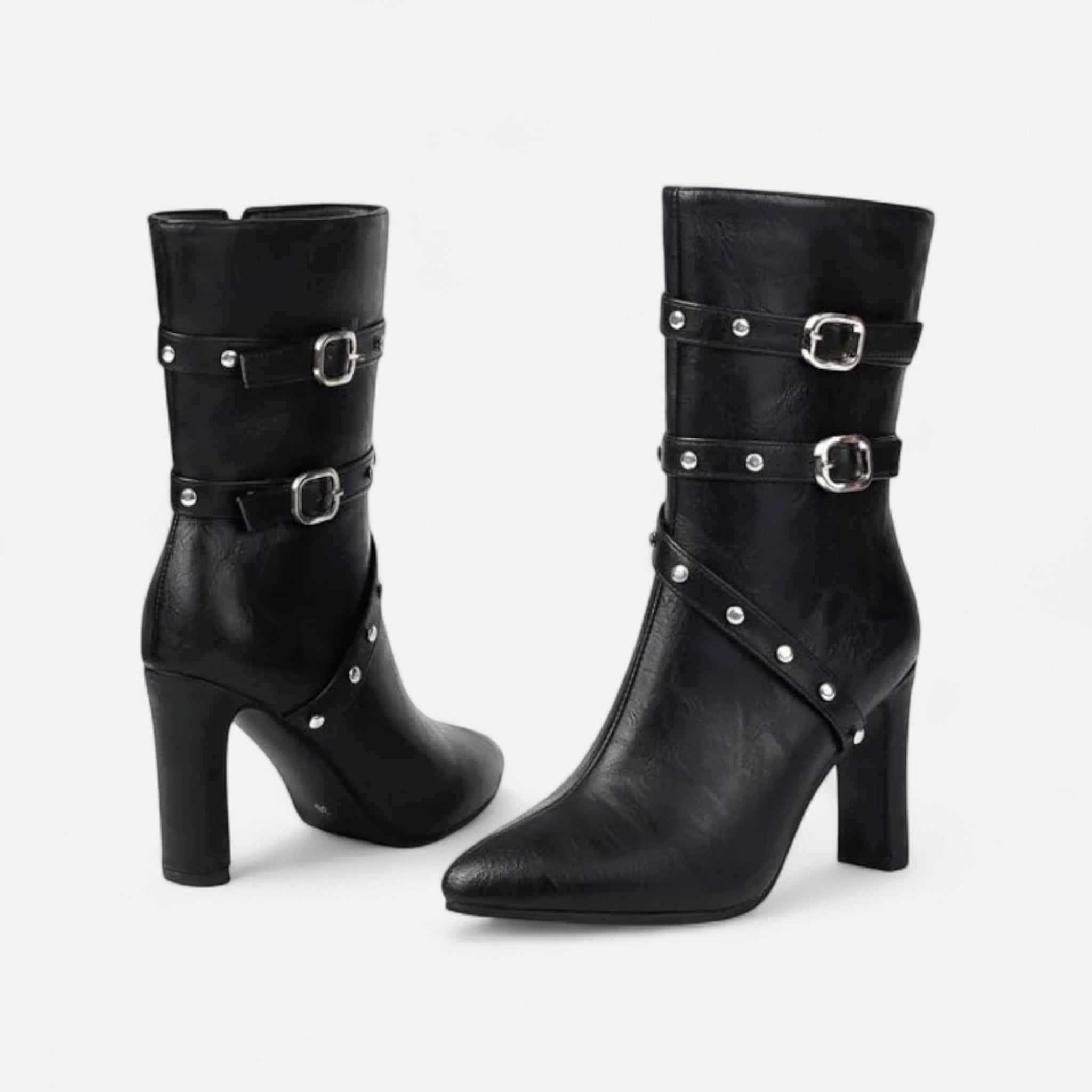 Bota de Couro Feminina – Inverno Luxe com Bico Fino
