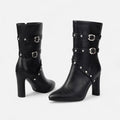 Bota de Couro Feminina – Inverno Luxe com Bico Fino