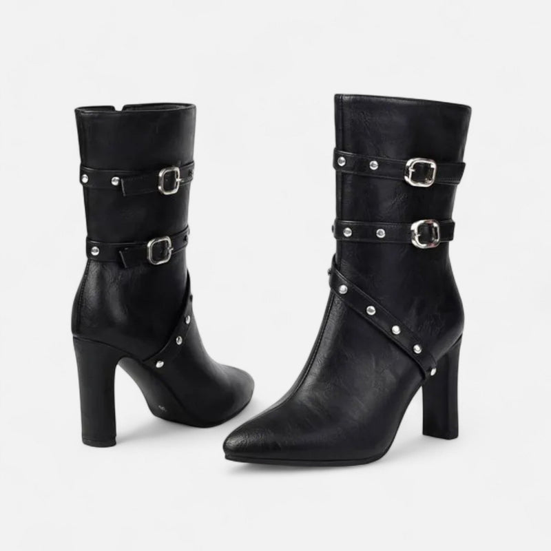 Bota de Couro Feminina – Inverno Luxe com Bico Fino