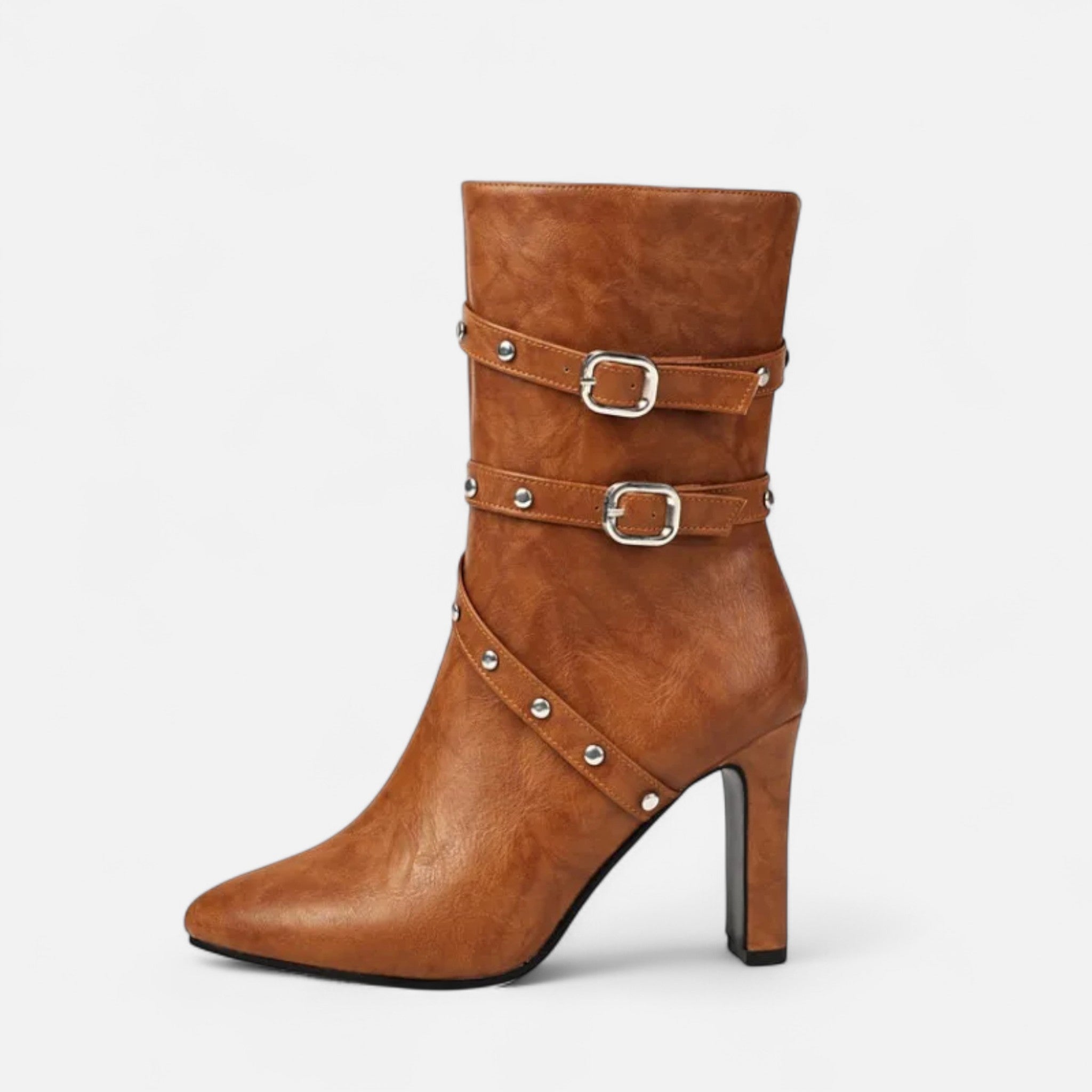 Bota de Couro Feminina – Inverno Luxe com Bico Fino