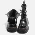 Bota de Plataforma de Inverno com Forro de Pelúcia para Mulheres