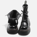 Bota de Plataforma de Inverno com Forro de Pelúcia para Mulheres