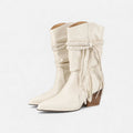 Botas Desert Retro Femininas com Salto Chunky Branco