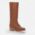Botas Equestres de Cano Alto para Mulheres Marrom Claro