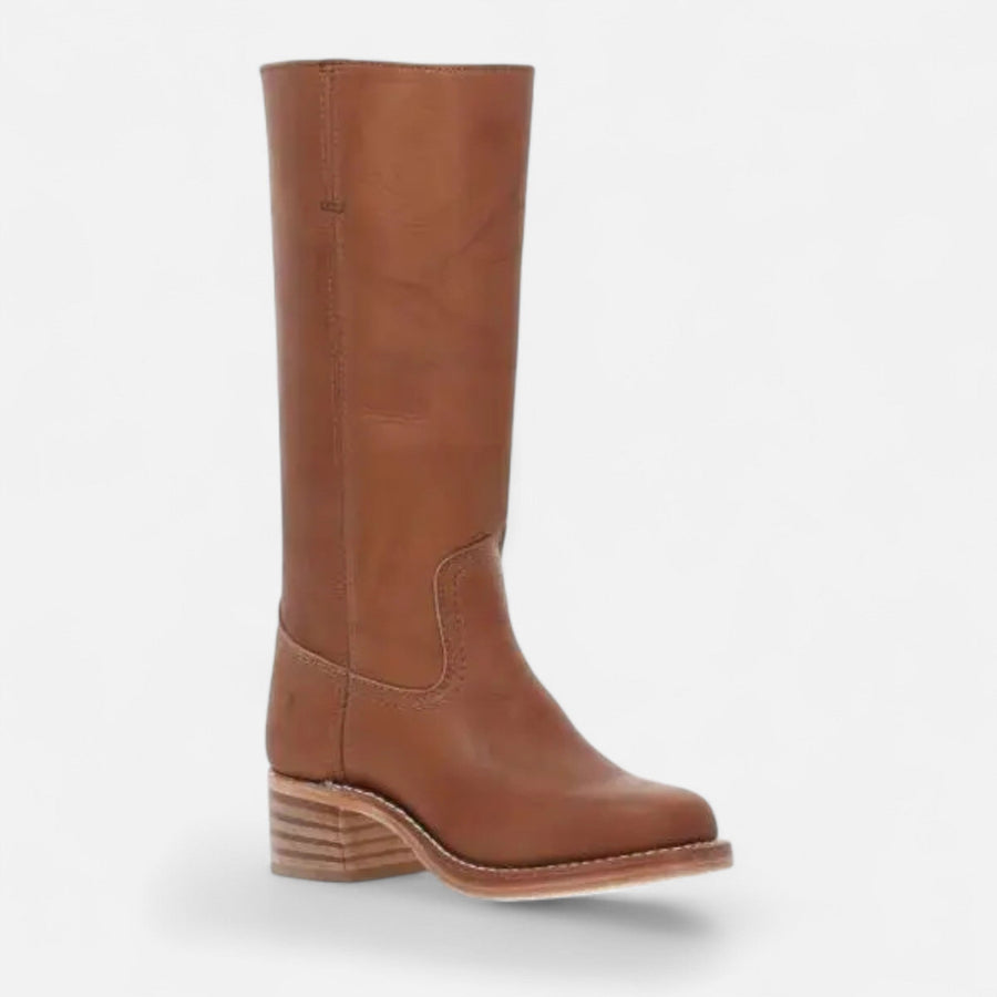 Botas Equestres de Cano Alto para Mulheres Marrom Claro