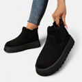 Botas de Ankle de Plataforma Curta em Plush para Mulheres
