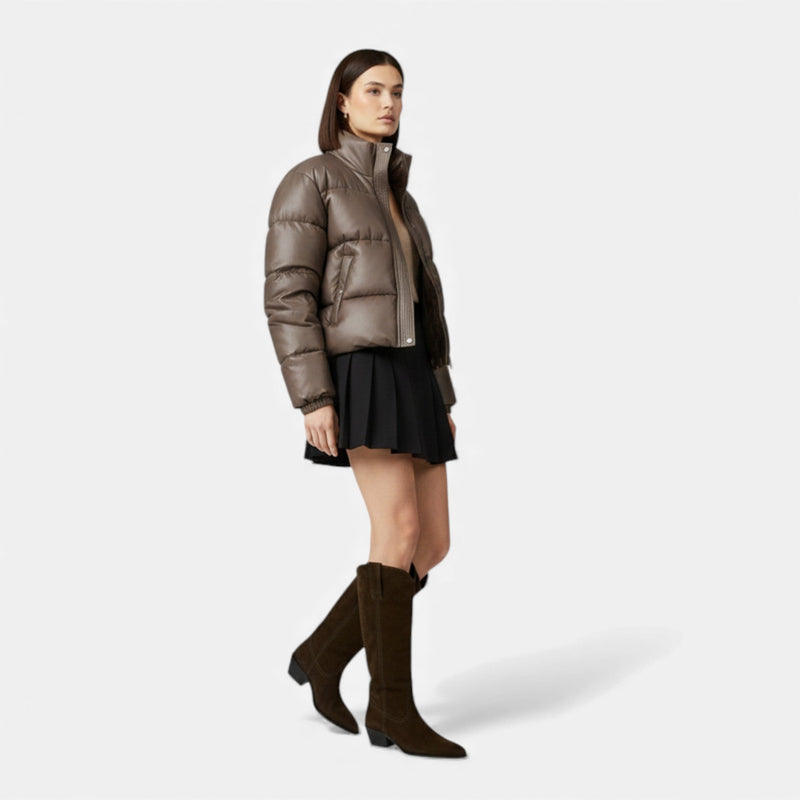 Botas de Camurça Femininas até o Joelho para Outono e Inverno