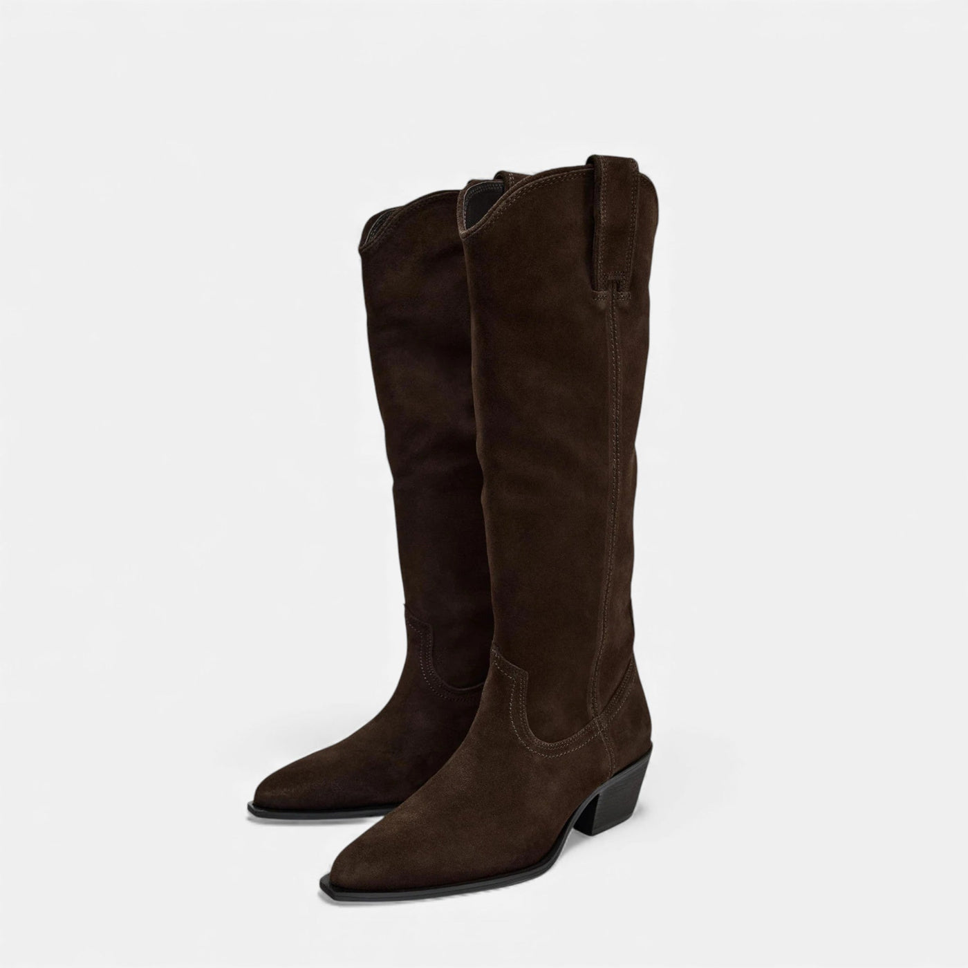 Botas de Camurça Femininas até o Joelho para Outono e Inverno