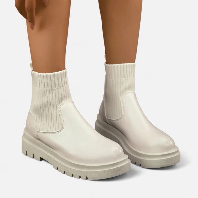 Botas de Cano Curto Slip-On Modernas para Mulheres